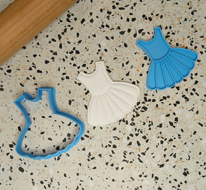Ballet tutu dress cookie fondant biscuit cutter embosser