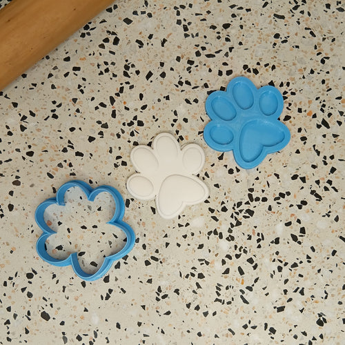 Cat dog  animal pet cookie fondant biscuit cutter debosser set