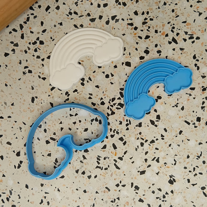 Rainbow cookie fondant biscuit cutter embosser