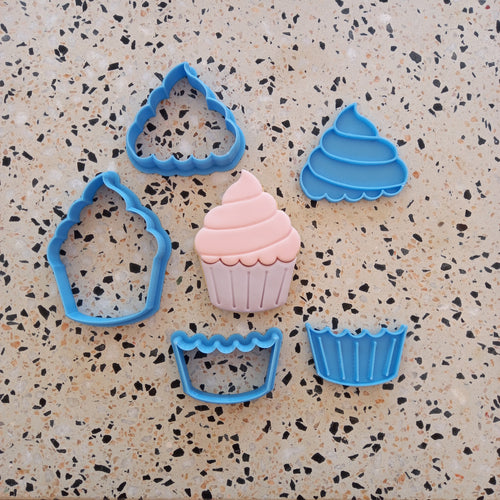 Cupcake embosser & cutter set (5 piece)