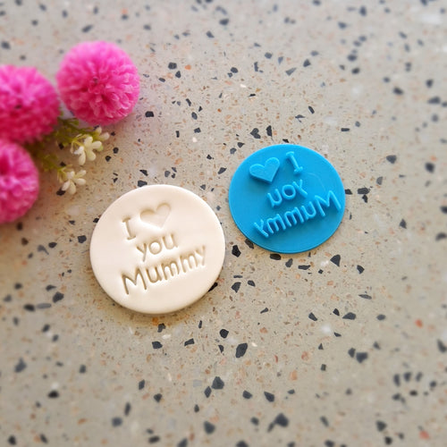 I Heart You Mummy Fondant Embosser Cookie Stamp