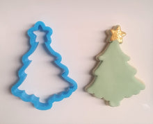 Load image into Gallery viewer, Cute Christmas Tree with Star cookie biscuit cutter 10cm