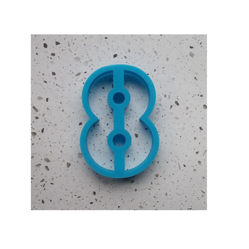 Number 8 cookie biscuit cutter 8cm