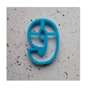 Number 9 cookie biscuit cutter 8cm