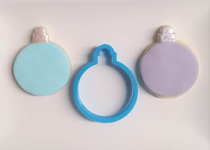Round Christmas Bauble cookie biscuit cutter 6cm