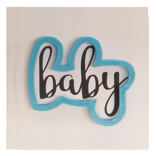 'baby' cookie / biscuit cutter (script writing) 6cm