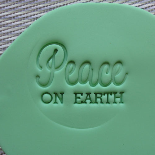 Peace on Earth Fondant Embosser / Cookie Stamp