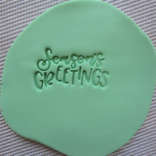 Load image into Gallery viewer, Seasons Greetings (style 1) Fondant Embosser / Cookie Stamp