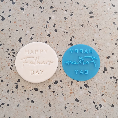 Happy Father's Day (style 6) Fondant Embosser Cookie Stamp