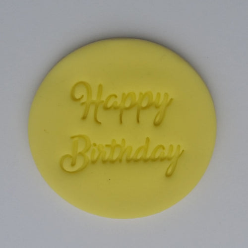 Happy Birthday Fondant Embosser / Cookie Stamp (style 2)