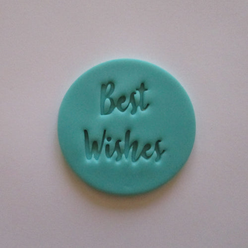Best Wishes Fondant Embosser / Cookie Stamp