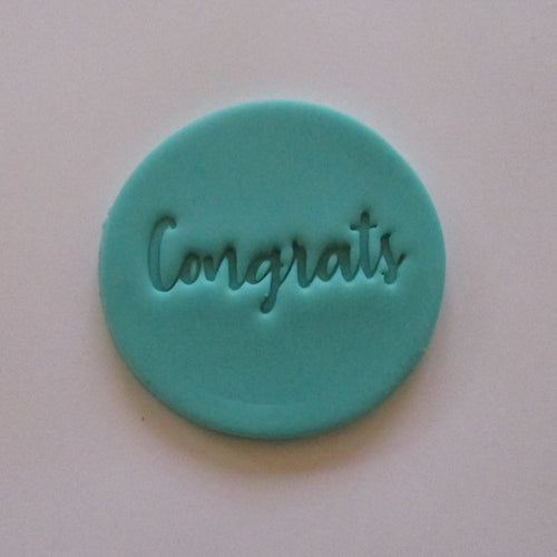 Congrats Fondant Embosser / Cookie Stamp