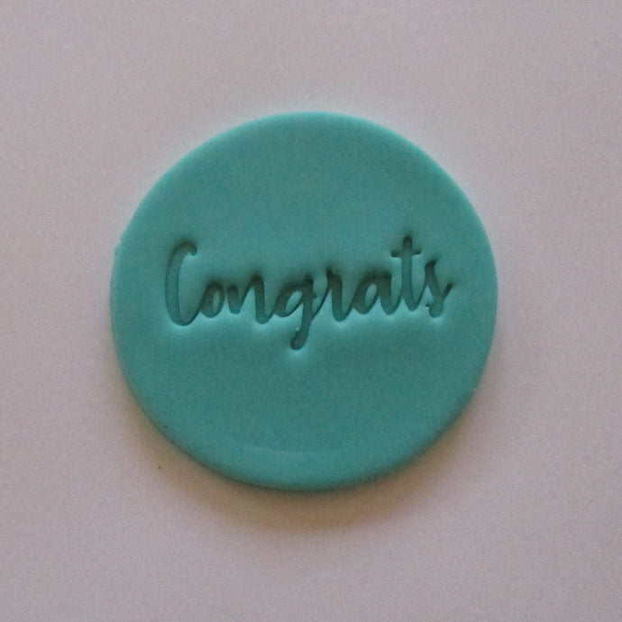 Congrats Fondant Embosser / Cookie Stamp