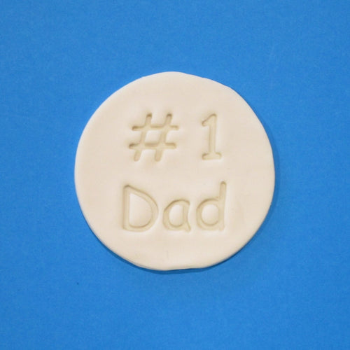 '#1 Dad' Father's Day Fondant Embosser Cookie Stamp