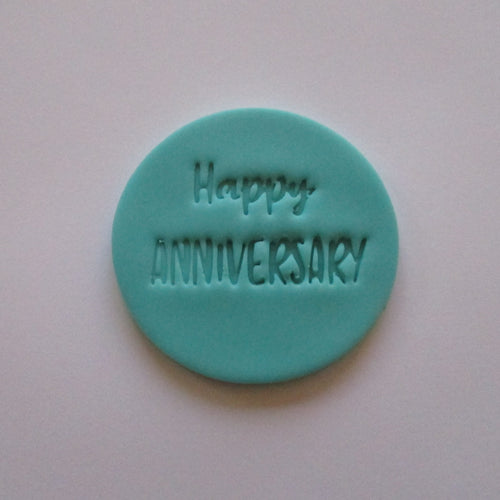 Happy Anniversary Fondant Embosser / Cookie Stamp