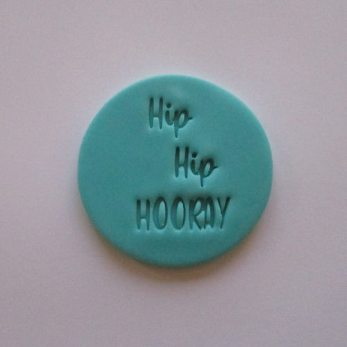 Hip Hip Hooray Fondant Embosser / Cookie Stamp