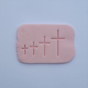 Mini Cross Fine Fondant Embosser / Cookie Stamp set