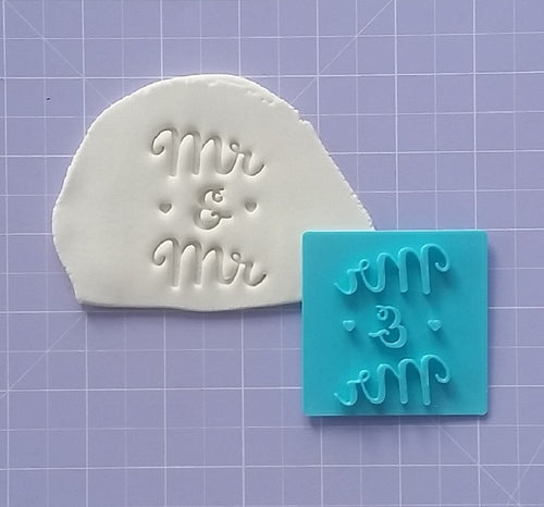 Mr & Mr Fondant Embosser / Cookie Stamp