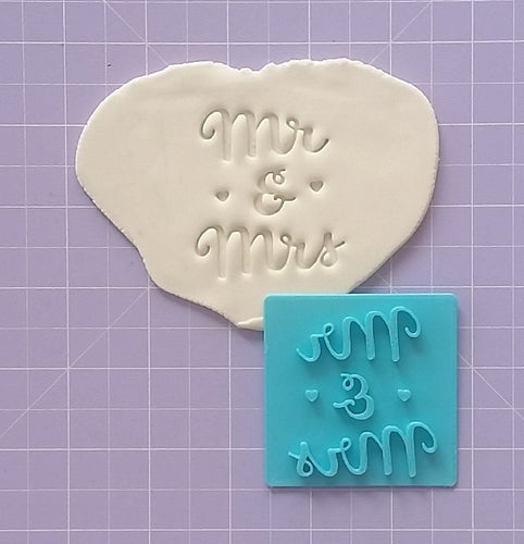Mr & Mrs Fondant Embosser / Cookie Stamp