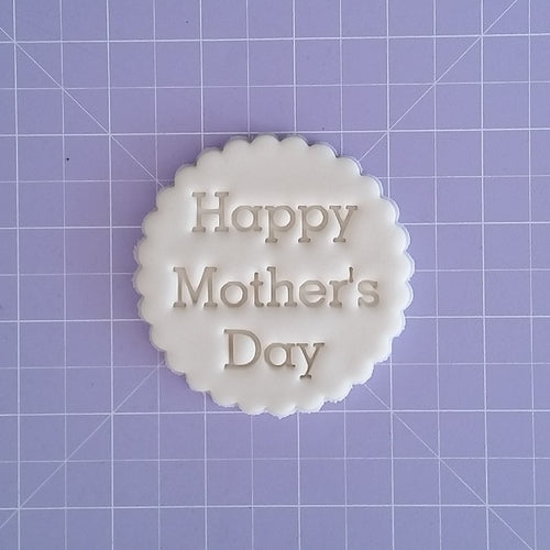 HAPPY MOTHER'S DAY (style 1) Fondant Embosser Cookie Stamp