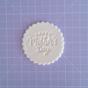 HAPPY MOTHER'S DAY (style 2) Fondant Embosser Cookie Stamp