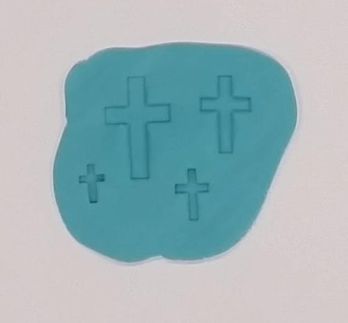 Mini Cross Fondant Embosser / Cookie Stamp set