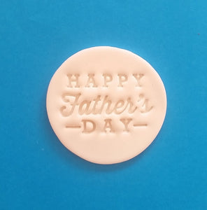 Happy Father's Day (style 4) Fondant Embosser Cookie Stamp