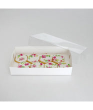 Load image into Gallery viewer, Biscuit Box Rectangle with Clear Lid 22 x 11cm (9x4.5x1.5 inch) - 10 pack