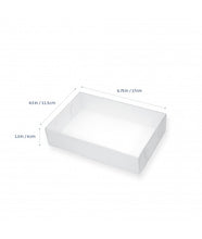 Load image into Gallery viewer, Biscuit Box Rectangle with clear lid 17.5 x 11.5cm (6.75x4.5x1.5 inch) - 10 pack