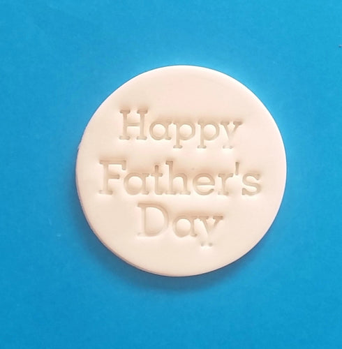 Happy Father's Day (style 1) Fondant Embosser Cookie Stamp